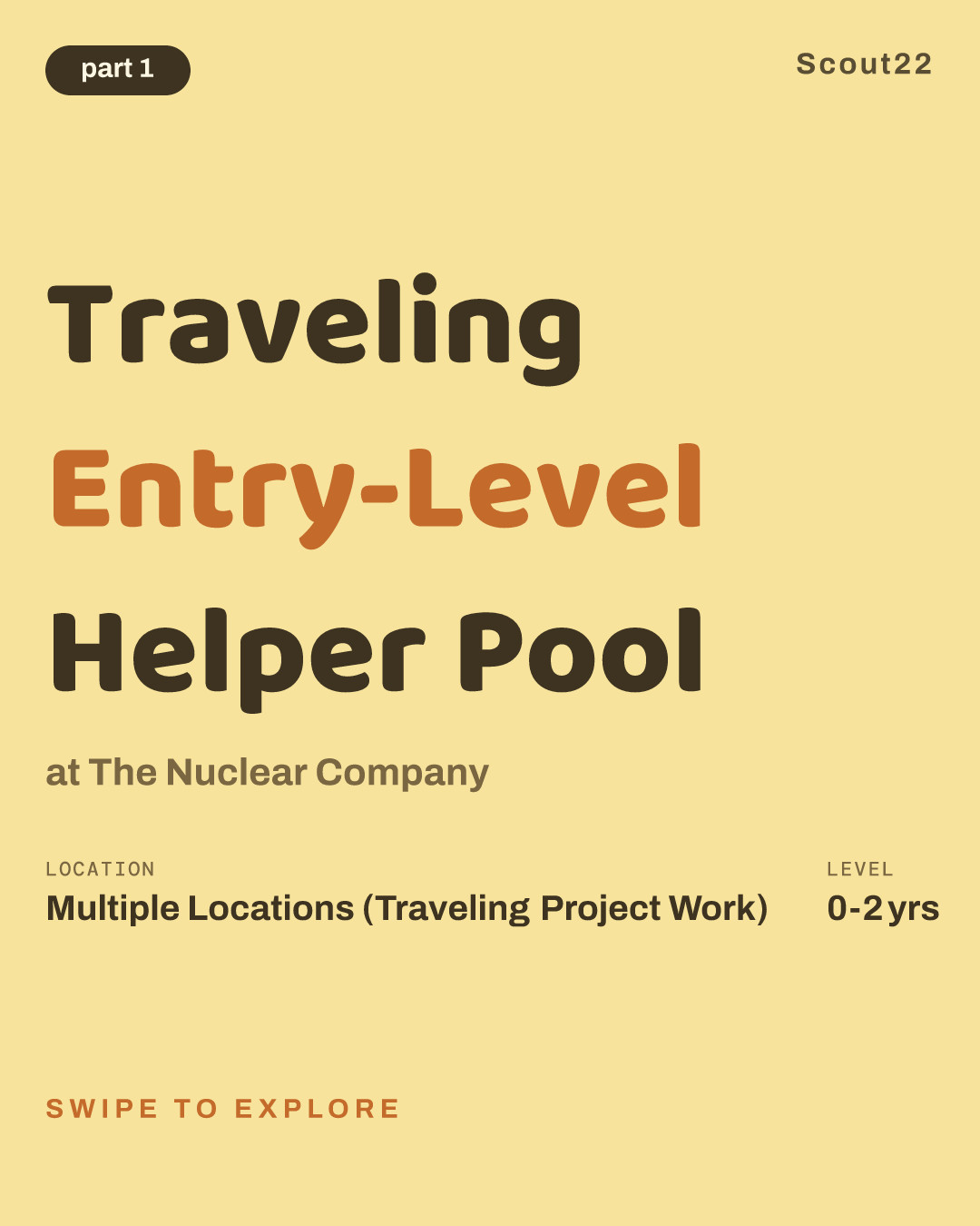 Traveling Entry-Level Helper Pool at The Nuclear Company