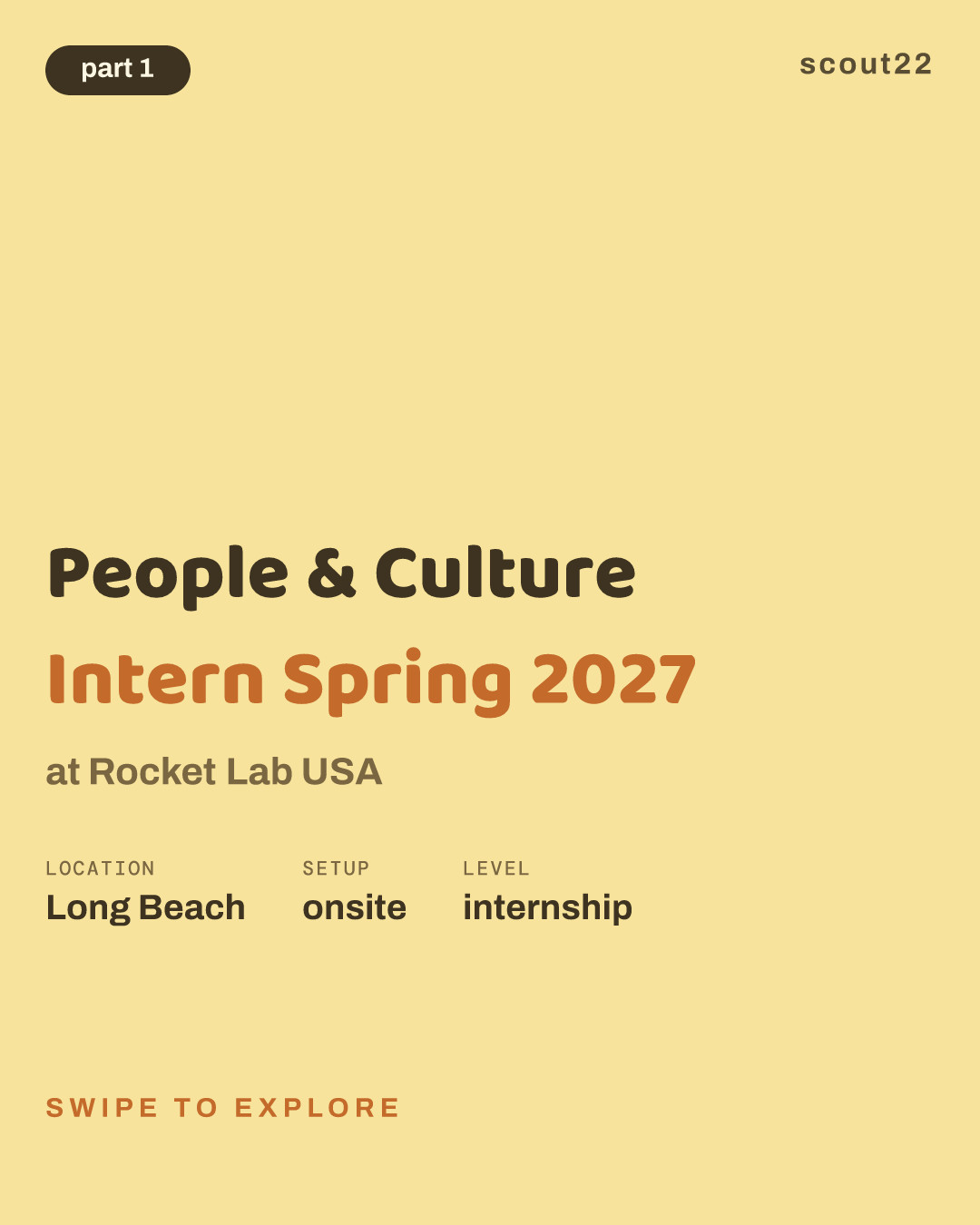 People & Culture Intern Spring 2027 at Rocket Lab USA