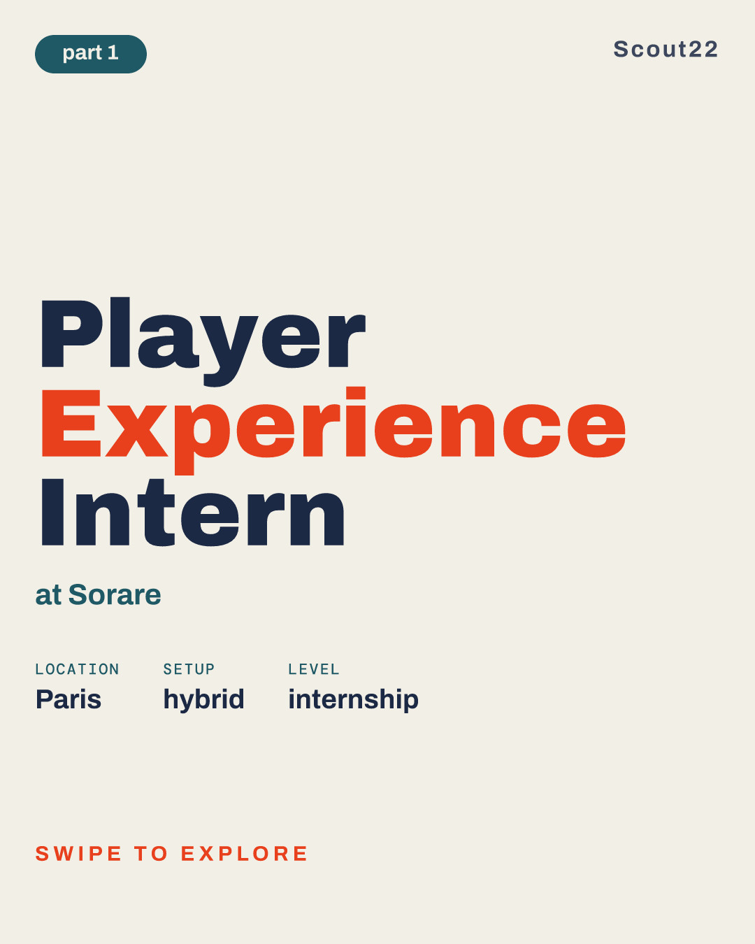 Player Experience Intern at Sorare