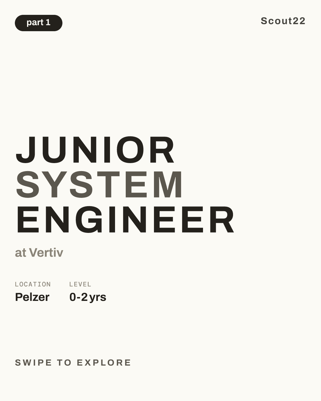 Junior System Engineer at Vertiv