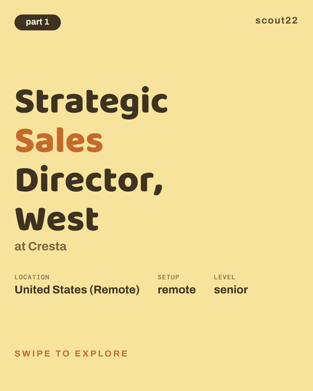 Strategic Sales Director, West at Cresta