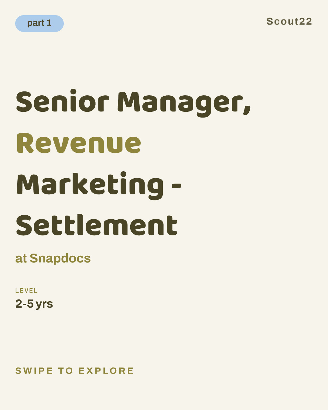 Senior Manager, Revenue Marketing - Settlement at Snapdocs