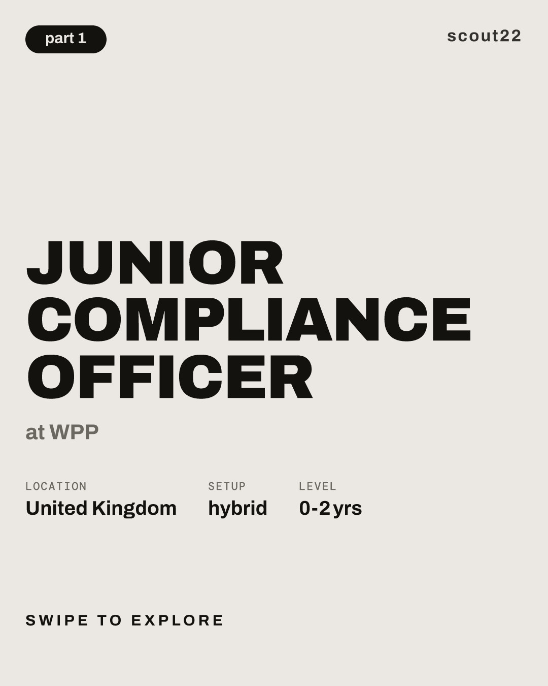 Junior Compliance Officer at WPP