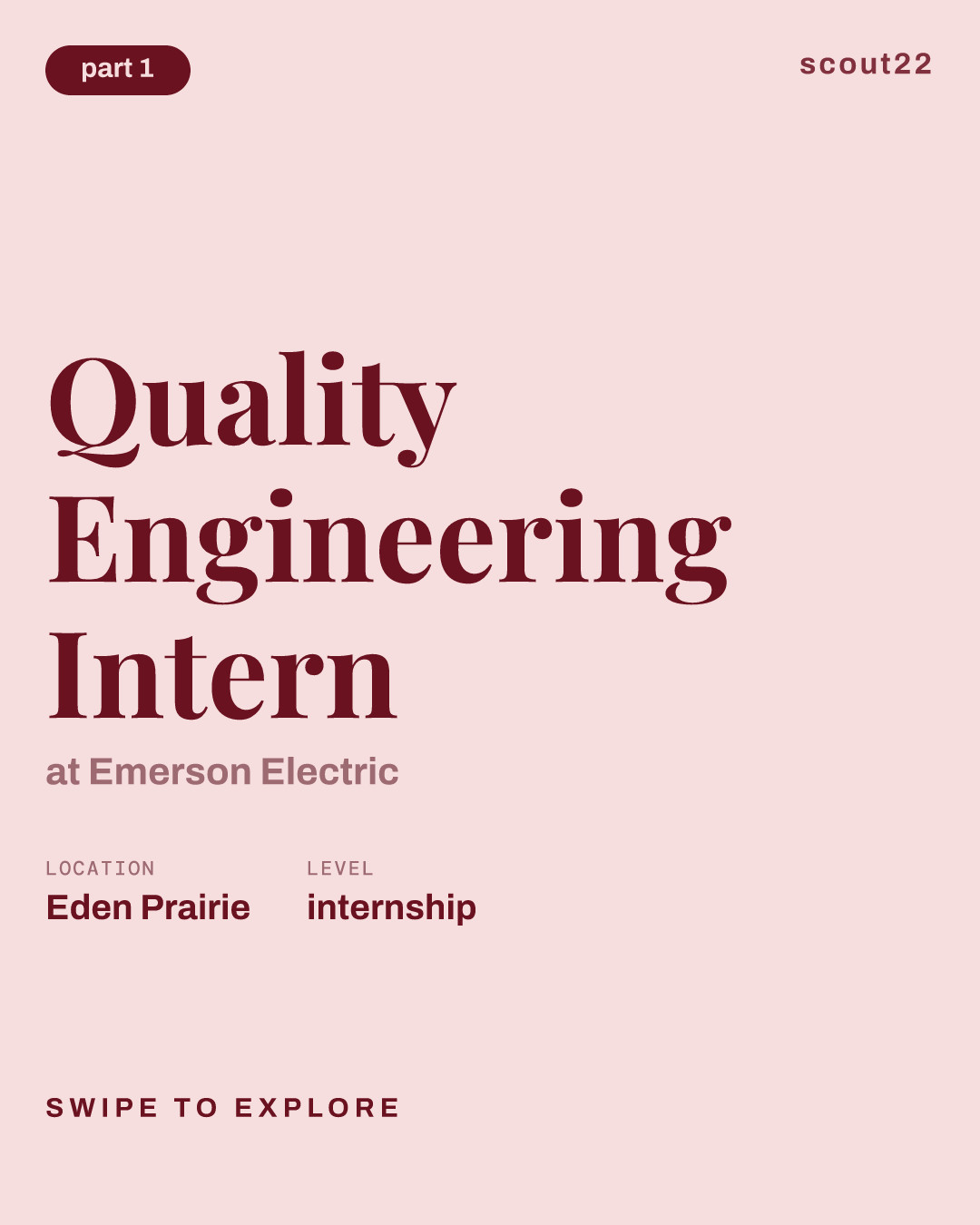 Quality Engineering Intern at Emerson Electric