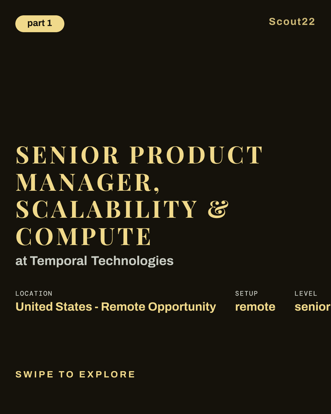 Senior Product Manager, Scalability & Compute at Temporal Technologies