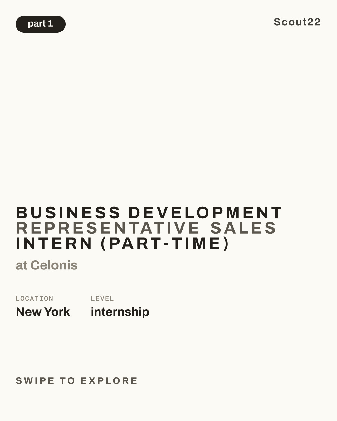 Business Development Representative Sales Intern (Part-Time) at Celonis