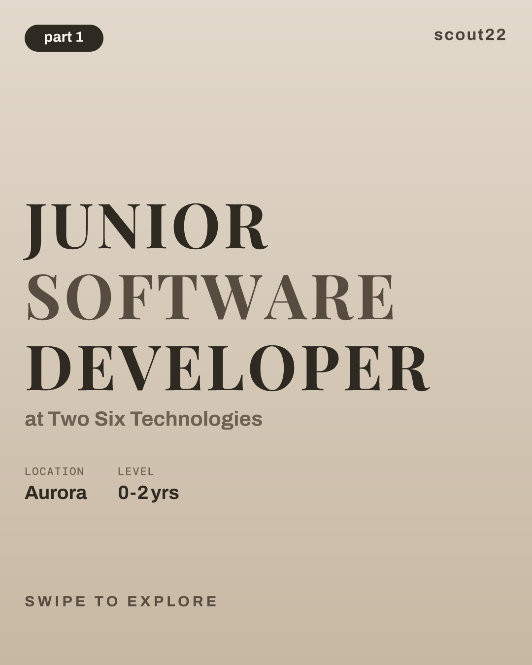 Junior Software Developer at Two Six Technologies
