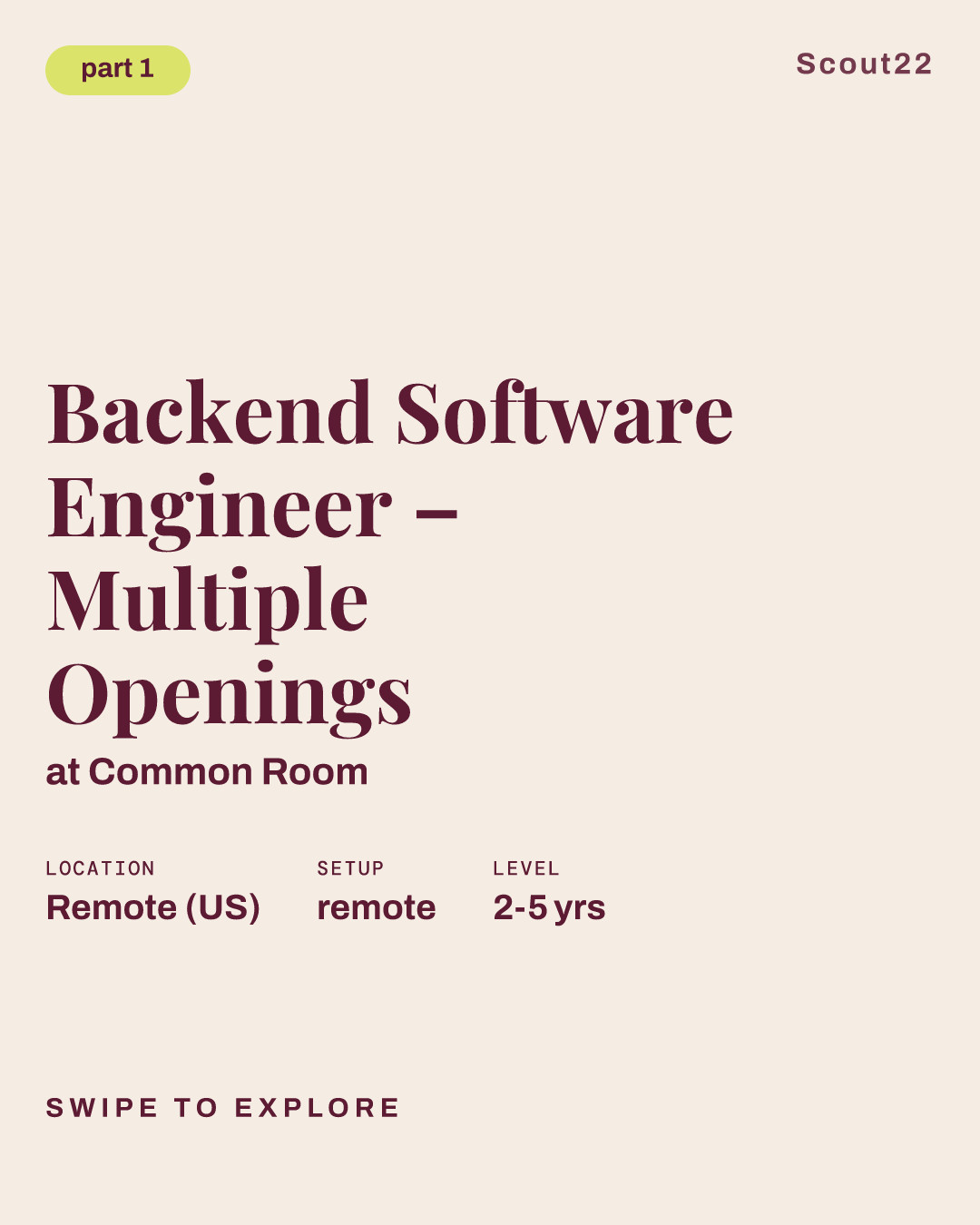 Backend Software Engineer – Multiple Openings at Common Room