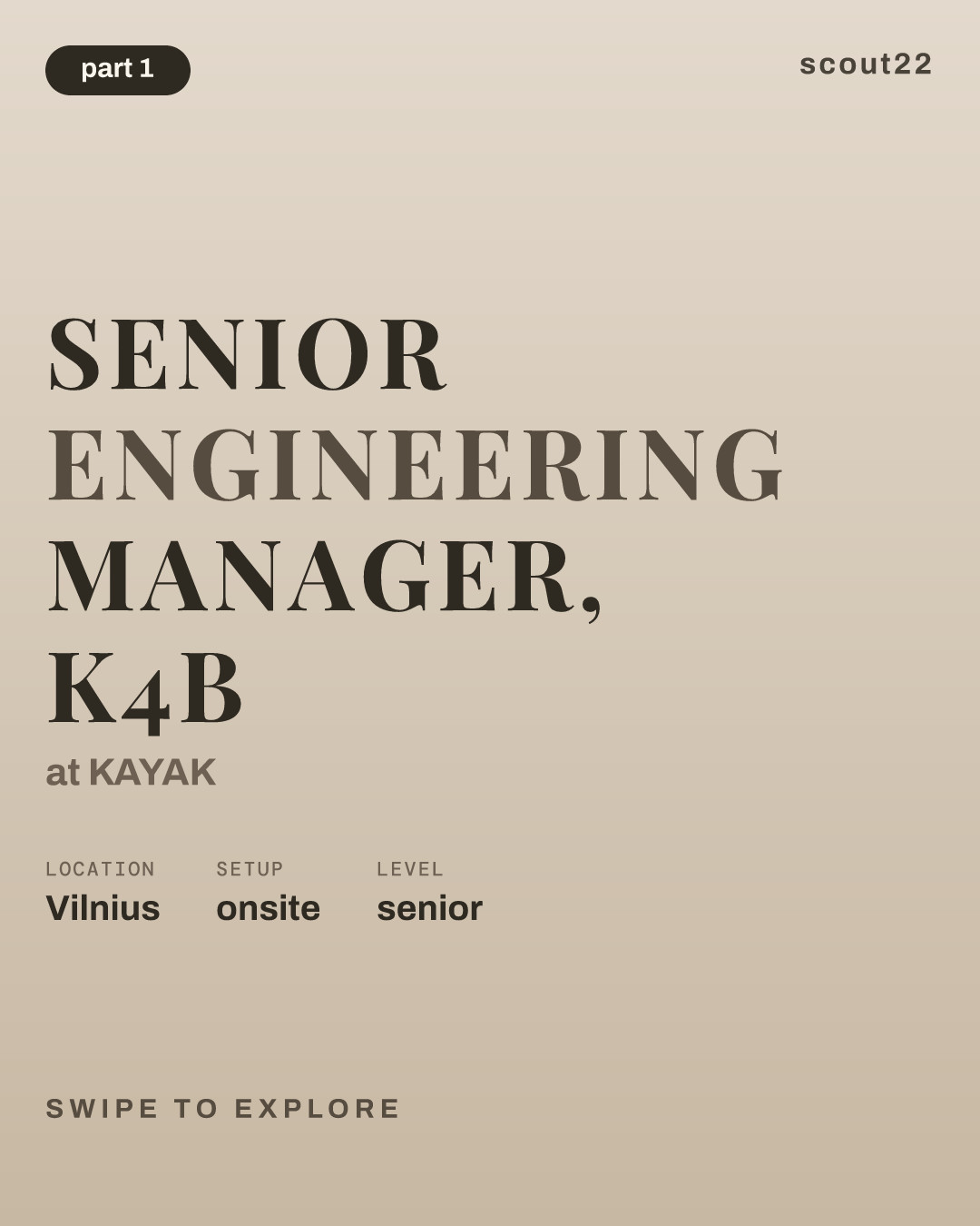 Senior Engineering Manager, K4B at KAYAK