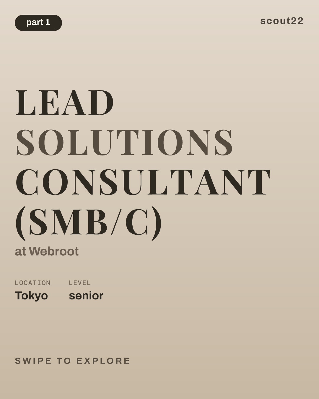 Lead Solutions Consultant (SMB/C) at Webroot