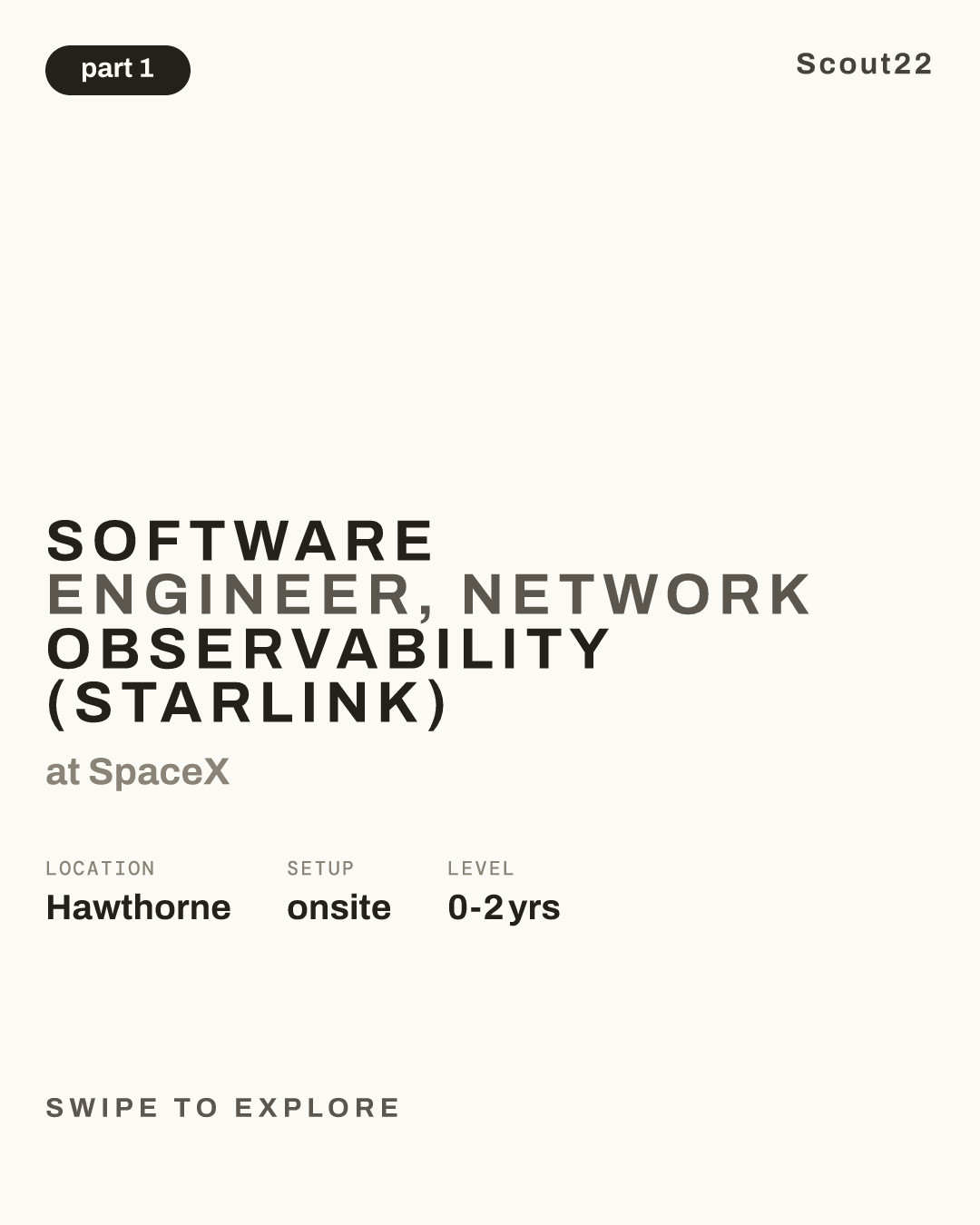 Software Engineer, Network Observability (Starlink) at SpaceX