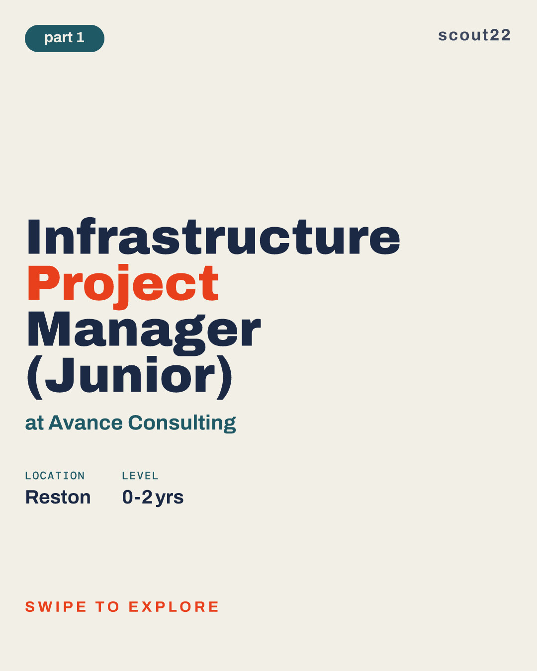 Infrastructure  Project Manager (Junior) at Avance Consulting