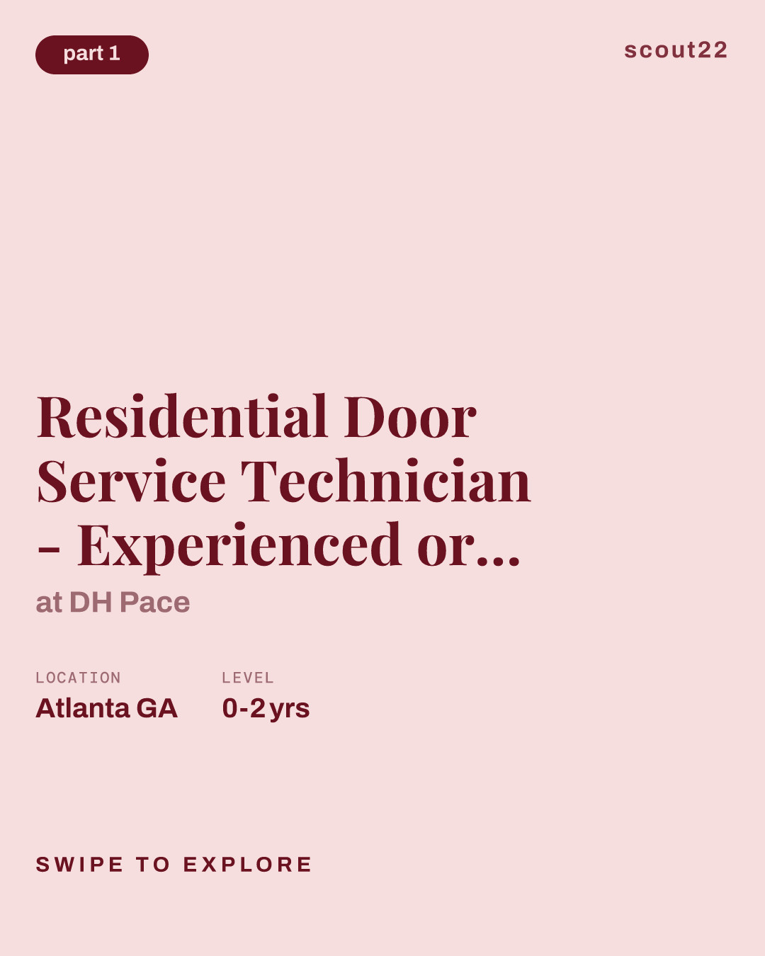 Residential Door Service Technician - Experienced or Trainee at DH Pace