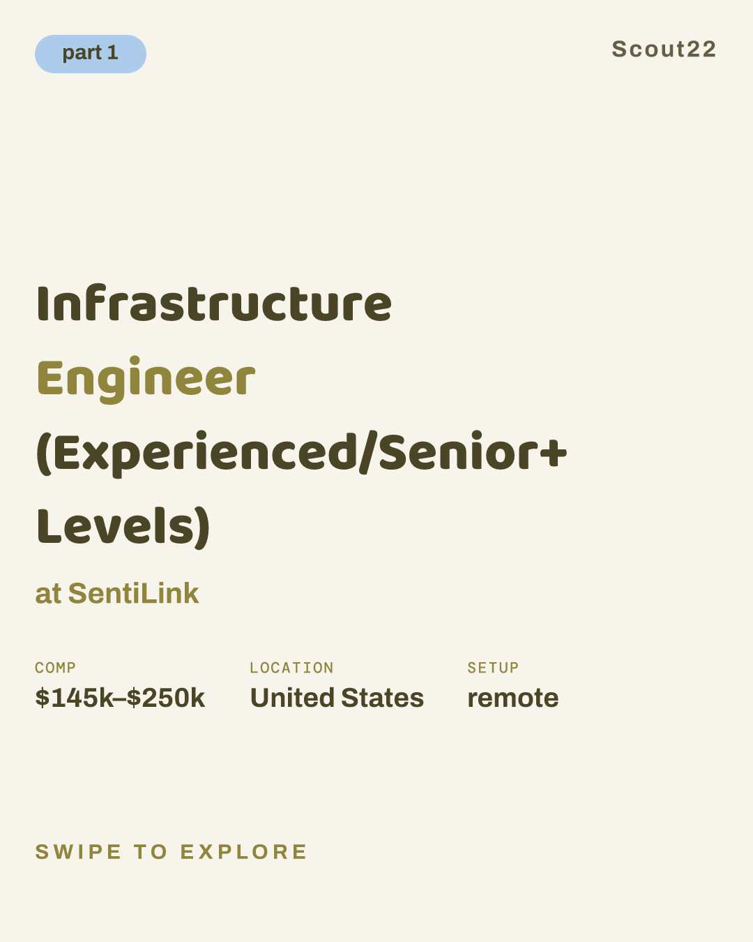Infrastructure Engineer (Experienced/Senior+ Levels) at SentiLink