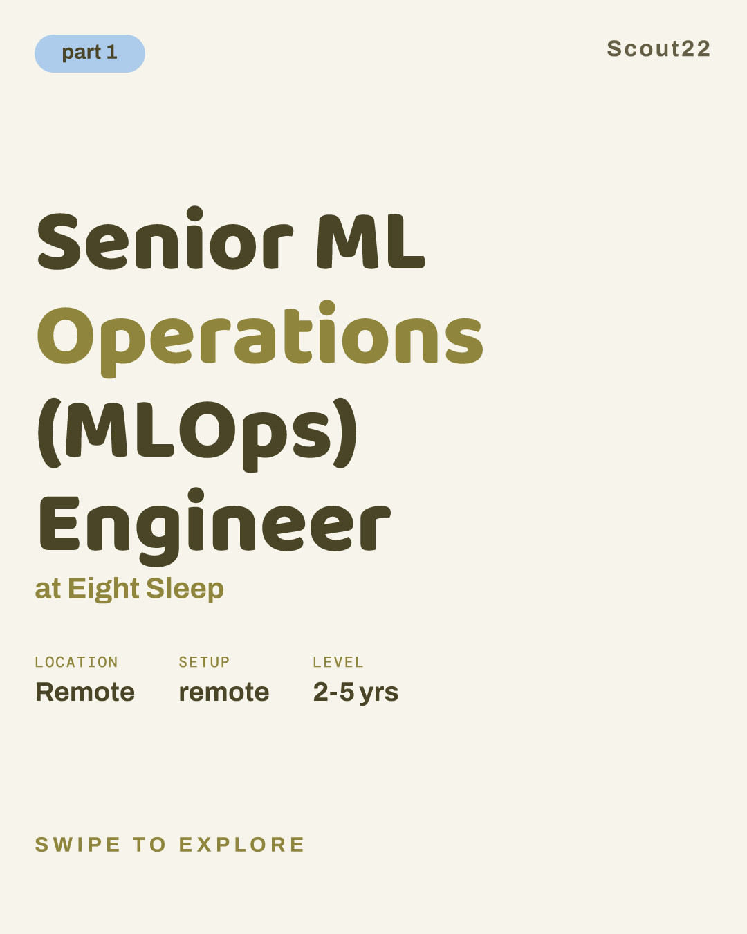 Senior ML Operations (MLOps) Engineer at Eight Sleep