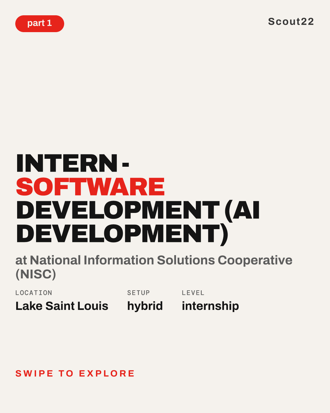 Intern - Software Development (AI Development) at National Information Solutions Cooperative (NISC)