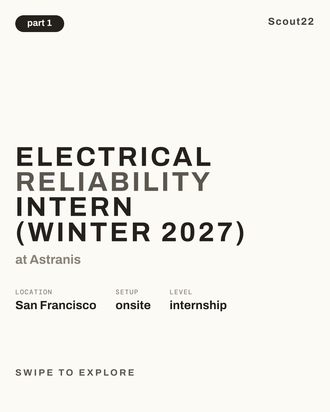 Electrical Reliability Intern (Winter 2027) at Astranis
