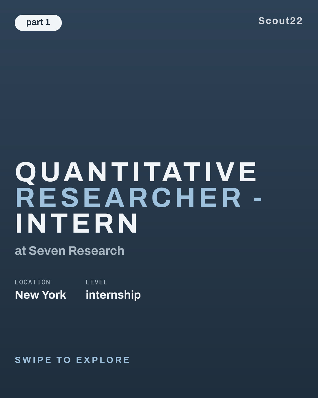 Quantitative Researcher - Intern at Seven Research