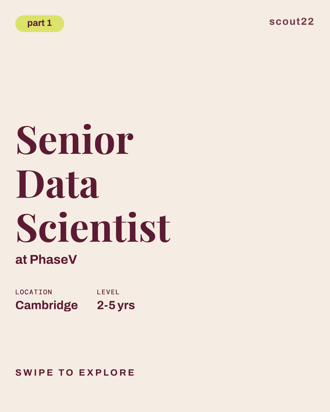 Senior Data Scientist at PhaseV