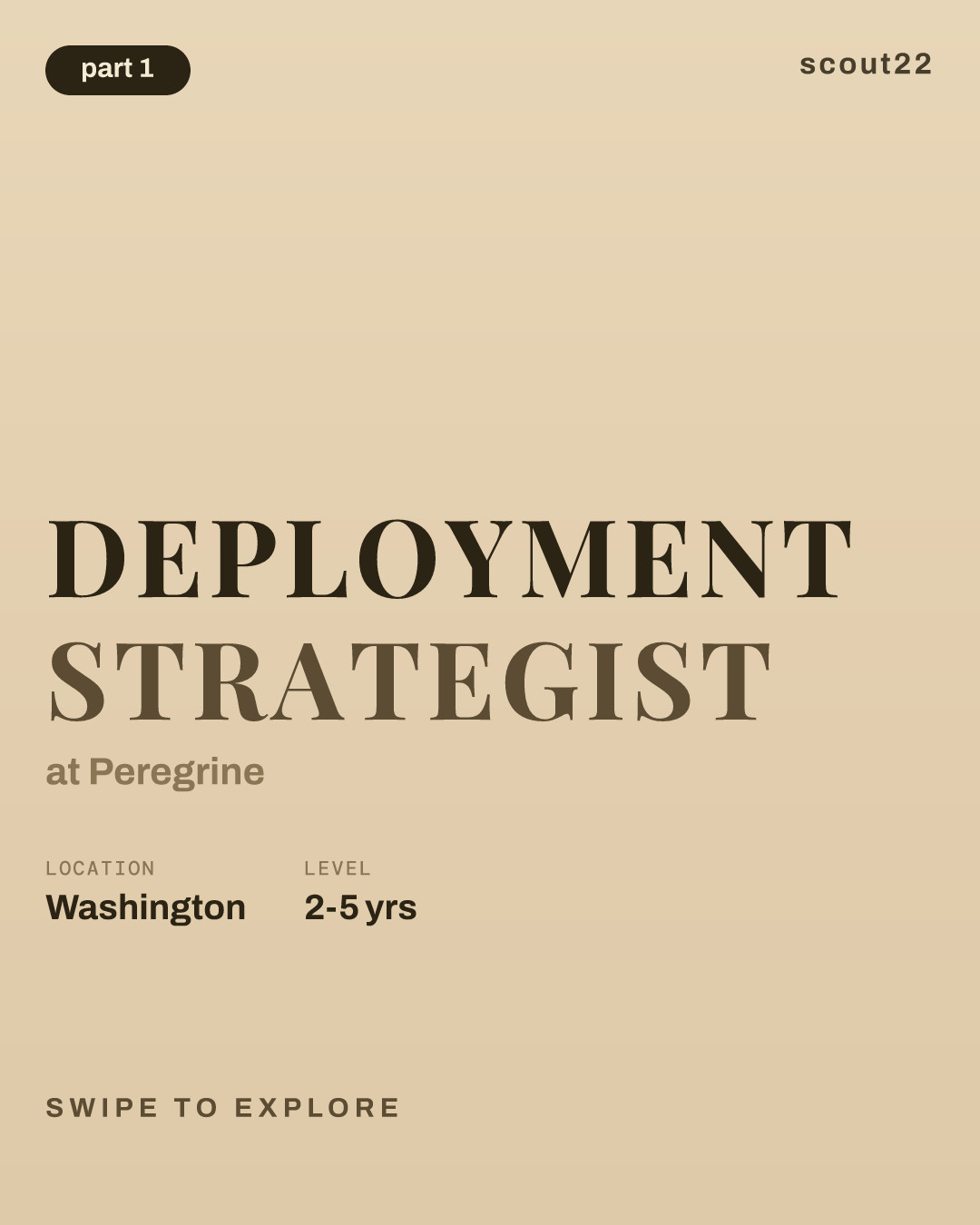 Deployment Strategist at Peregrine