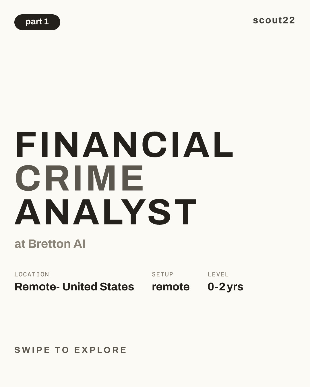 Financial Crime Analyst at Bretton AI
