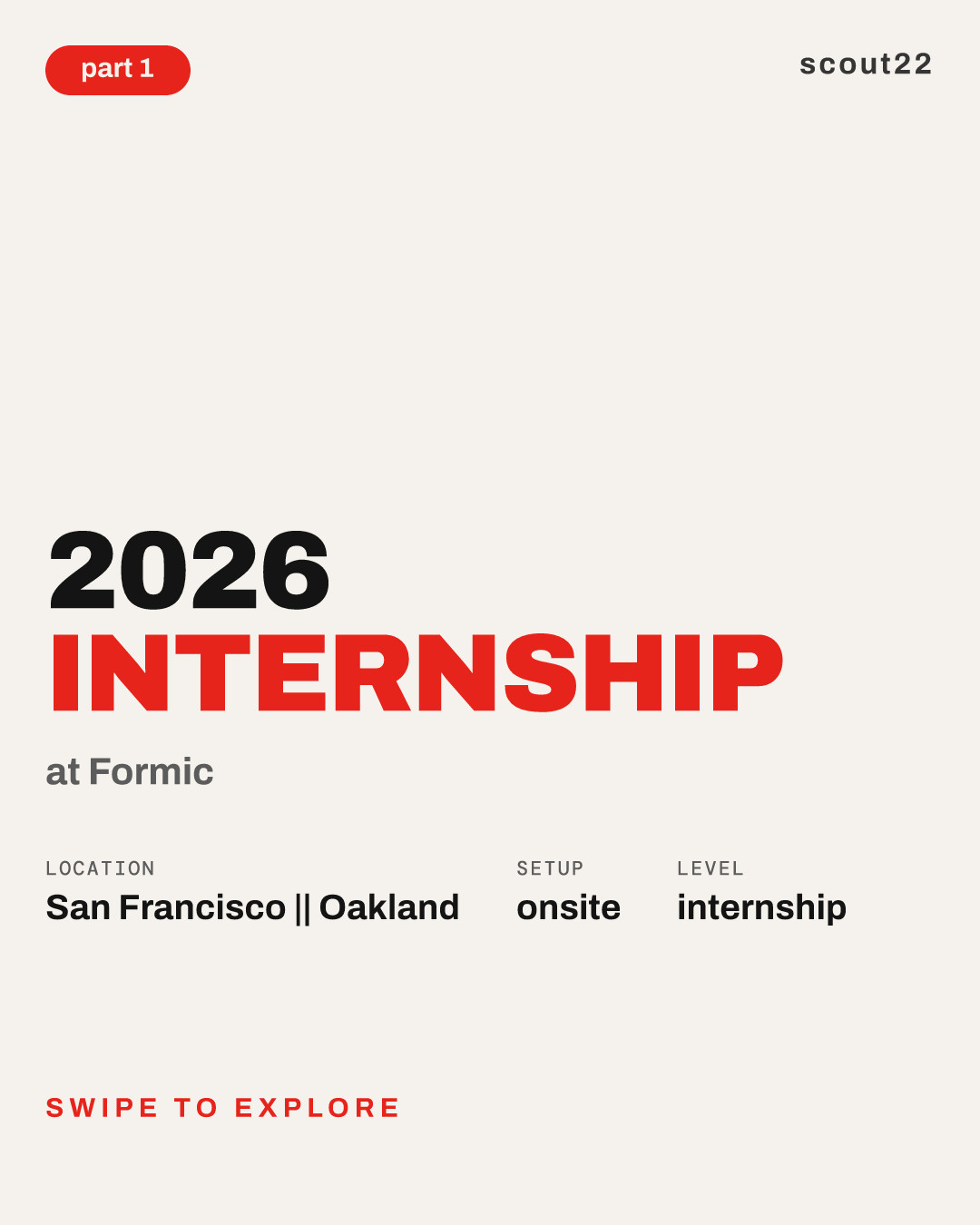 2026 Internship at Formic