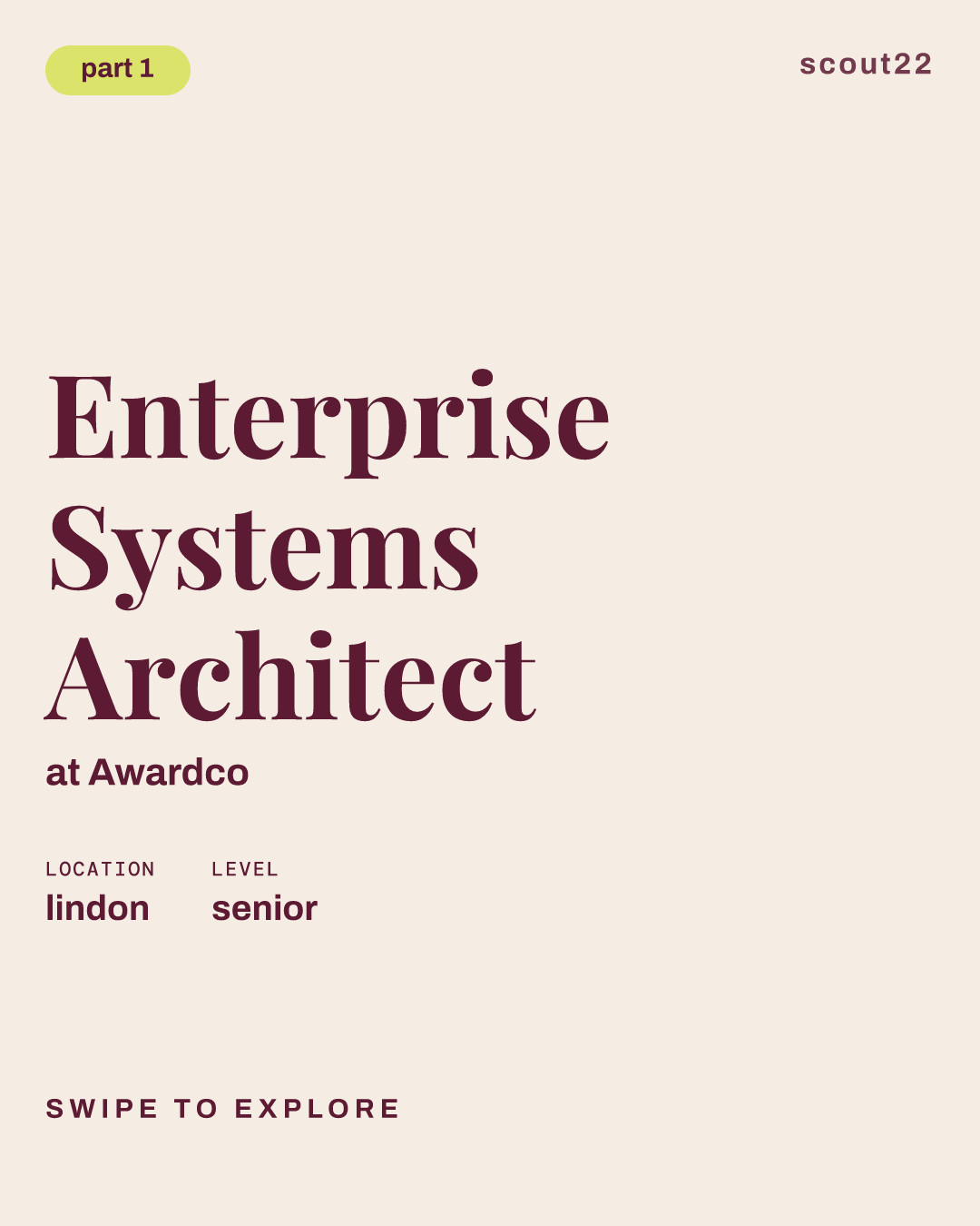 Enterprise Systems Architect at Awardco