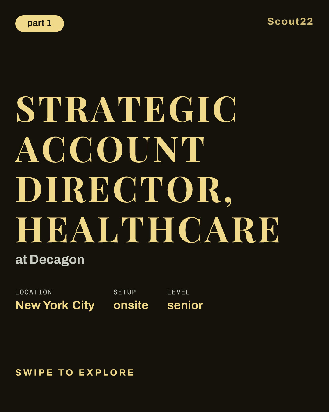 Strategic Account Director, Healthcare at Decagon