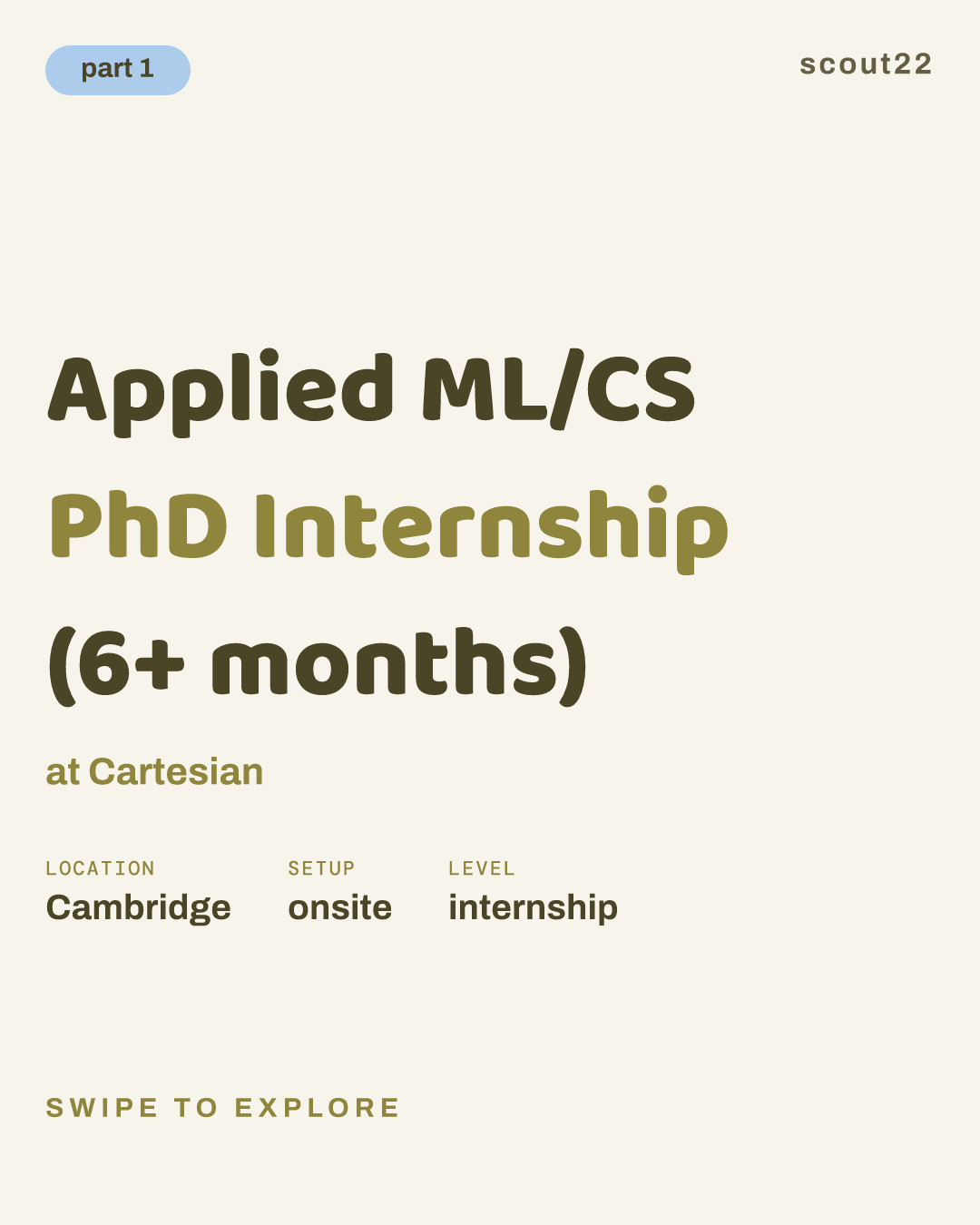 Applied ML/CS PhD Internship (6+ months) at Cartesian