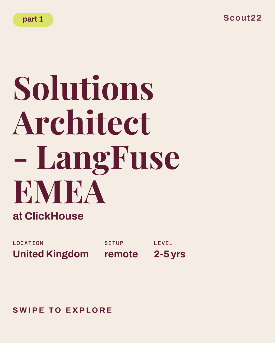 Solutions Architect - LangFuse EMEA at ClickHouse