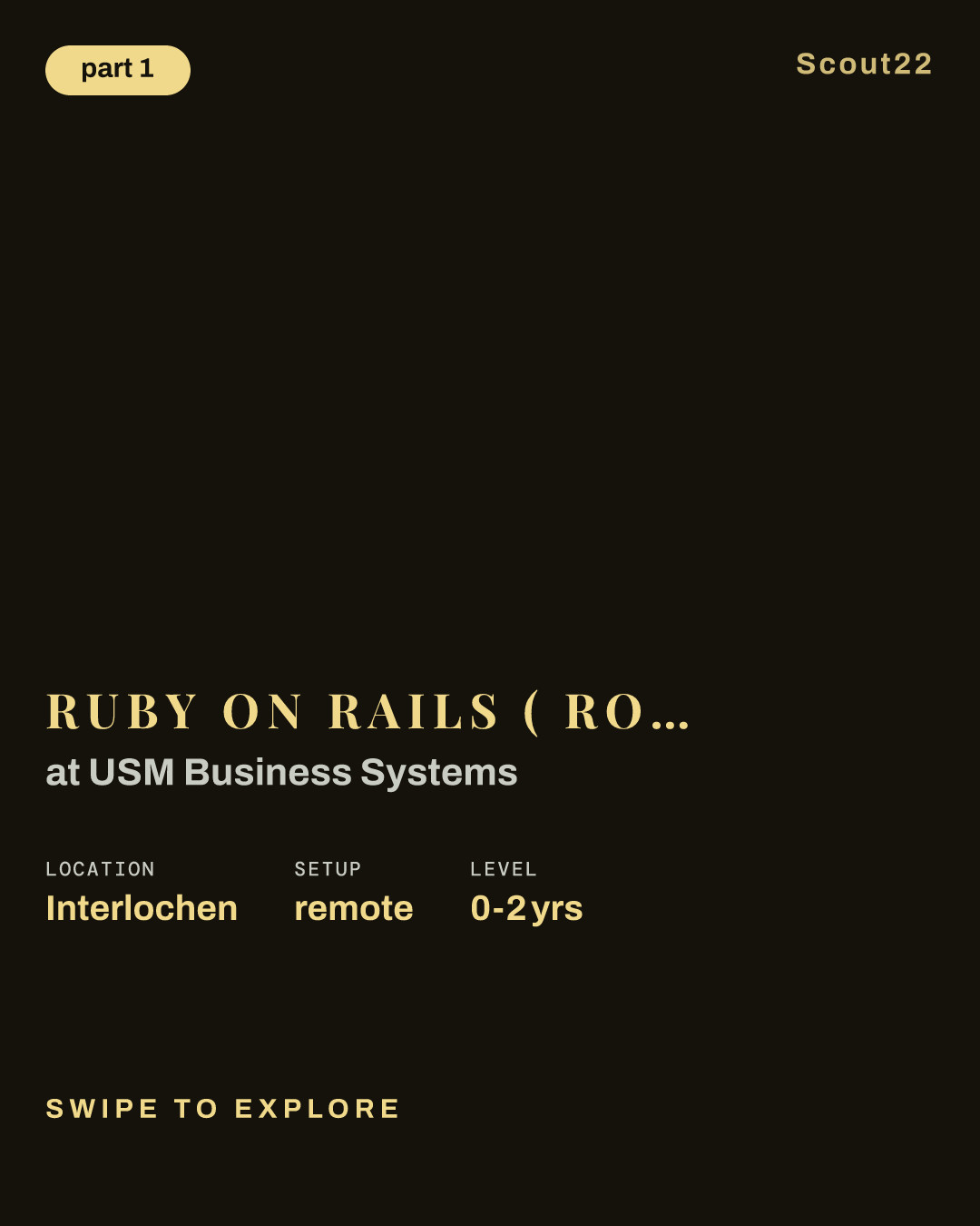 Ruby on Rails ( RoR ) Developer! Jr levels--------------Need GC and USC at USM Business Systems