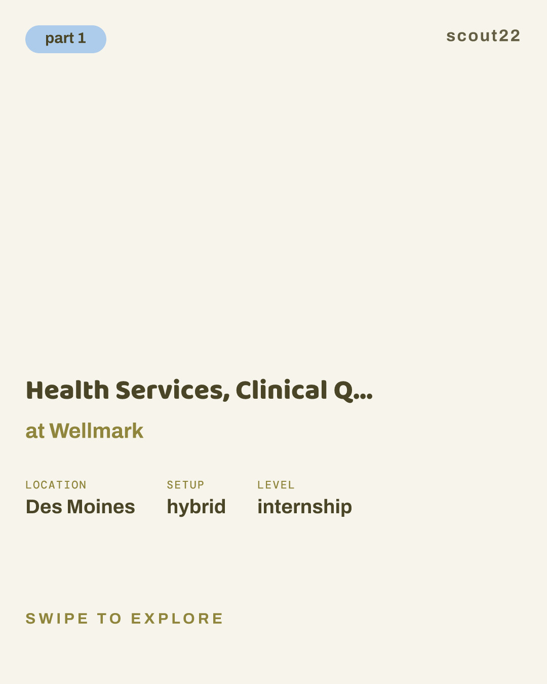 Health Services, Clinical Quality and Training Internship at Wellmark