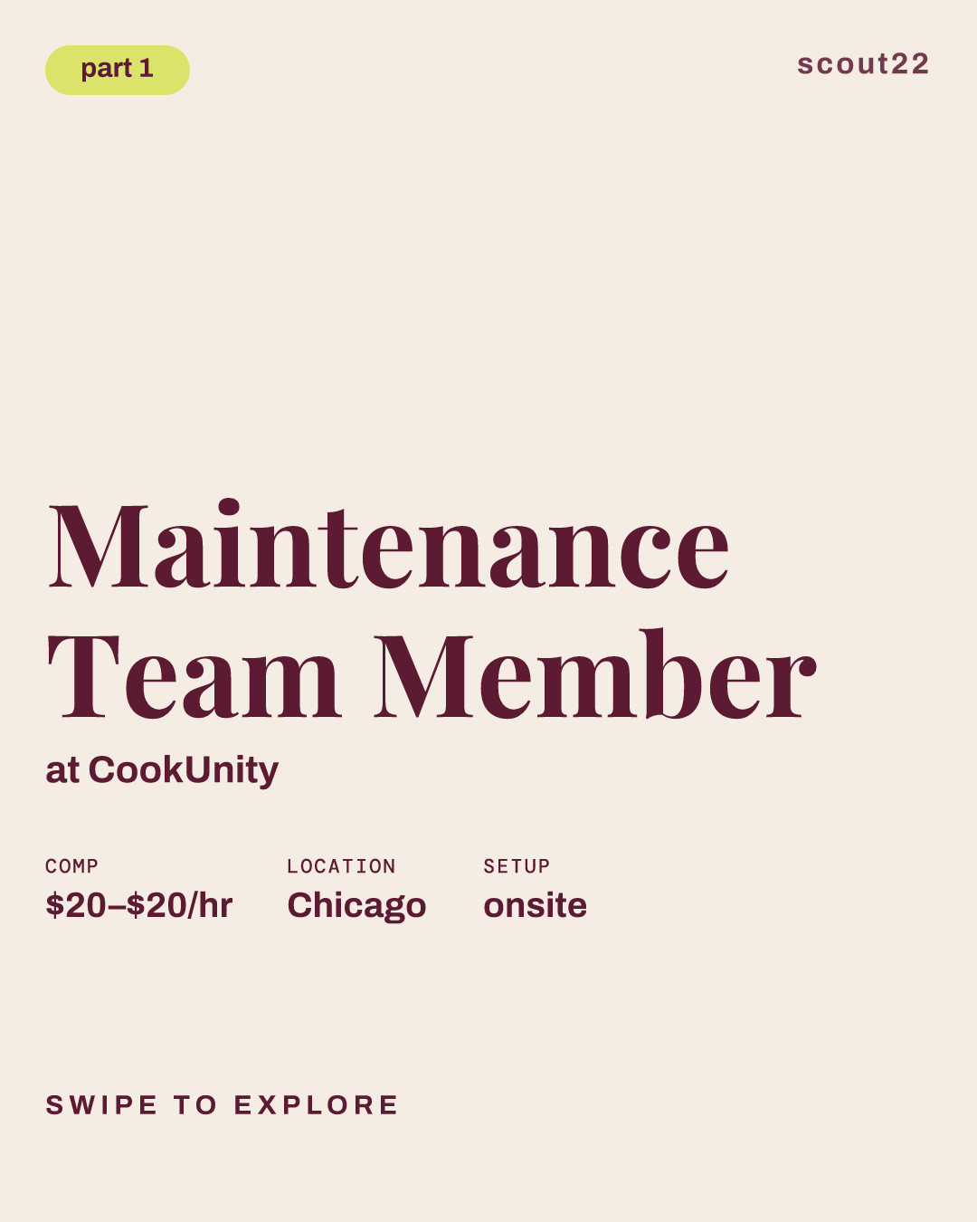 Maintenance Team Member at CookUnity