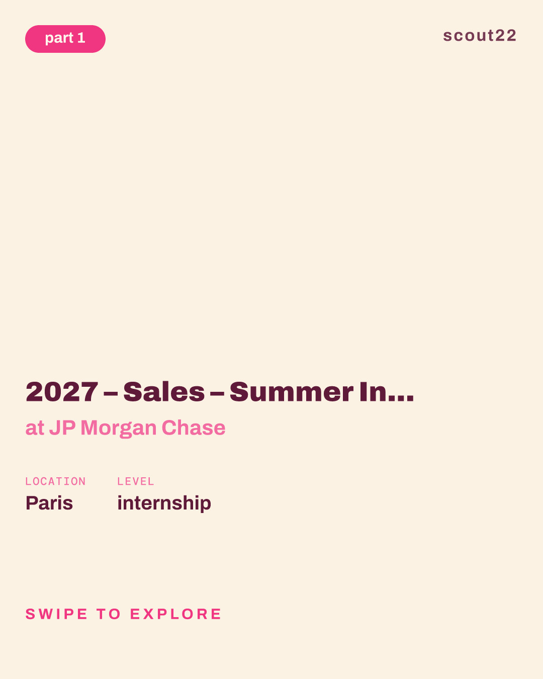 2027 – Sales – Summer Internship - Paris at JP Morgan Chase