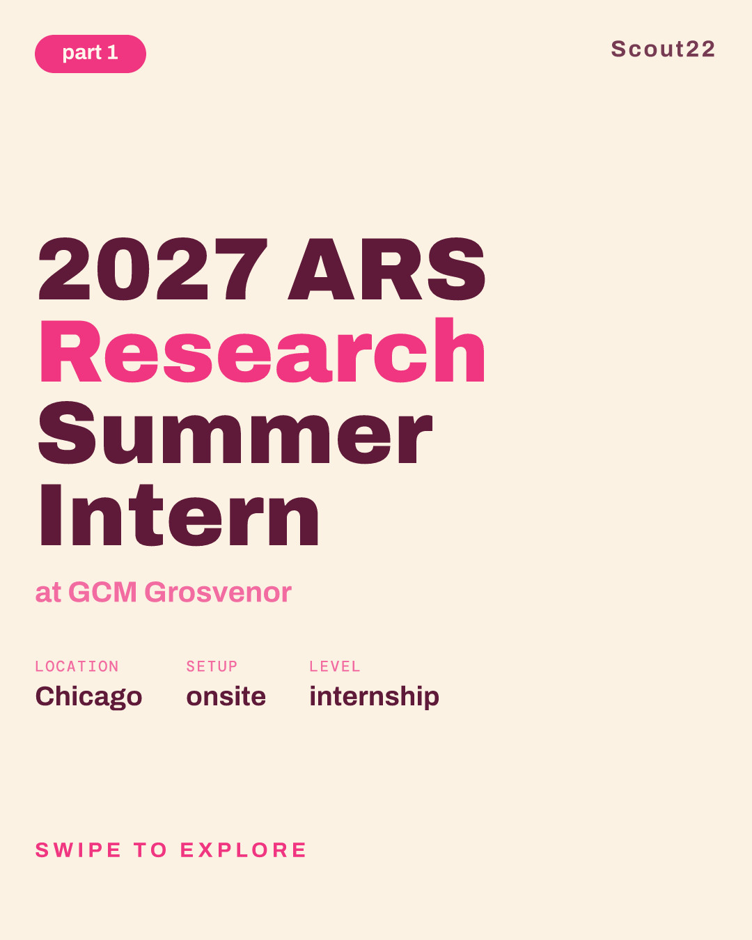 2027 ARS Research Summer Intern at GCM Grosvenor
