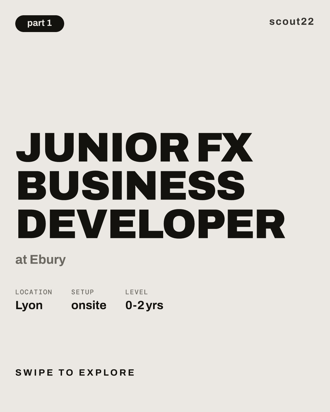 Junior FX Business Developer at Ebury