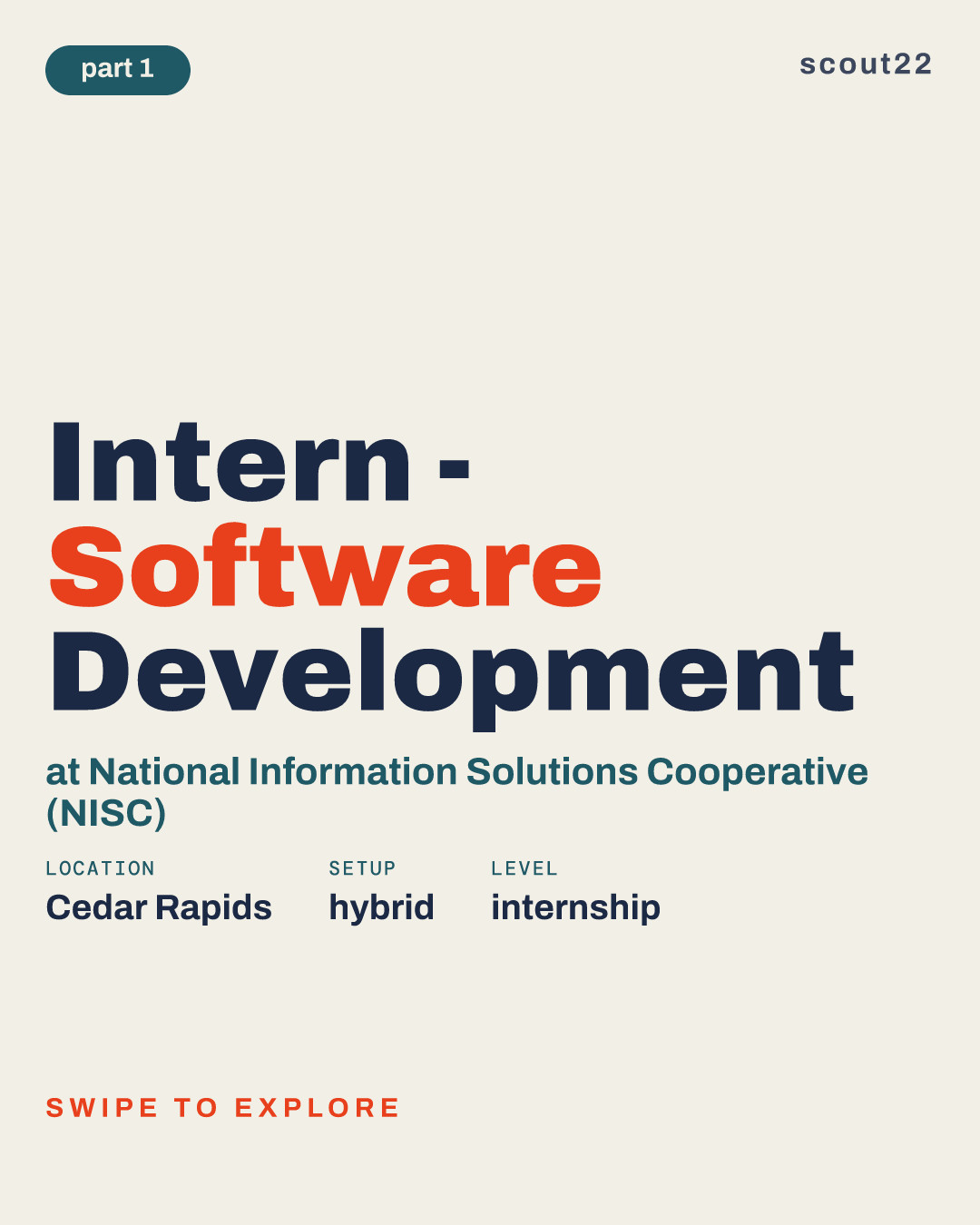 Intern - Software Development at National Information Solutions Cooperative (NISC)