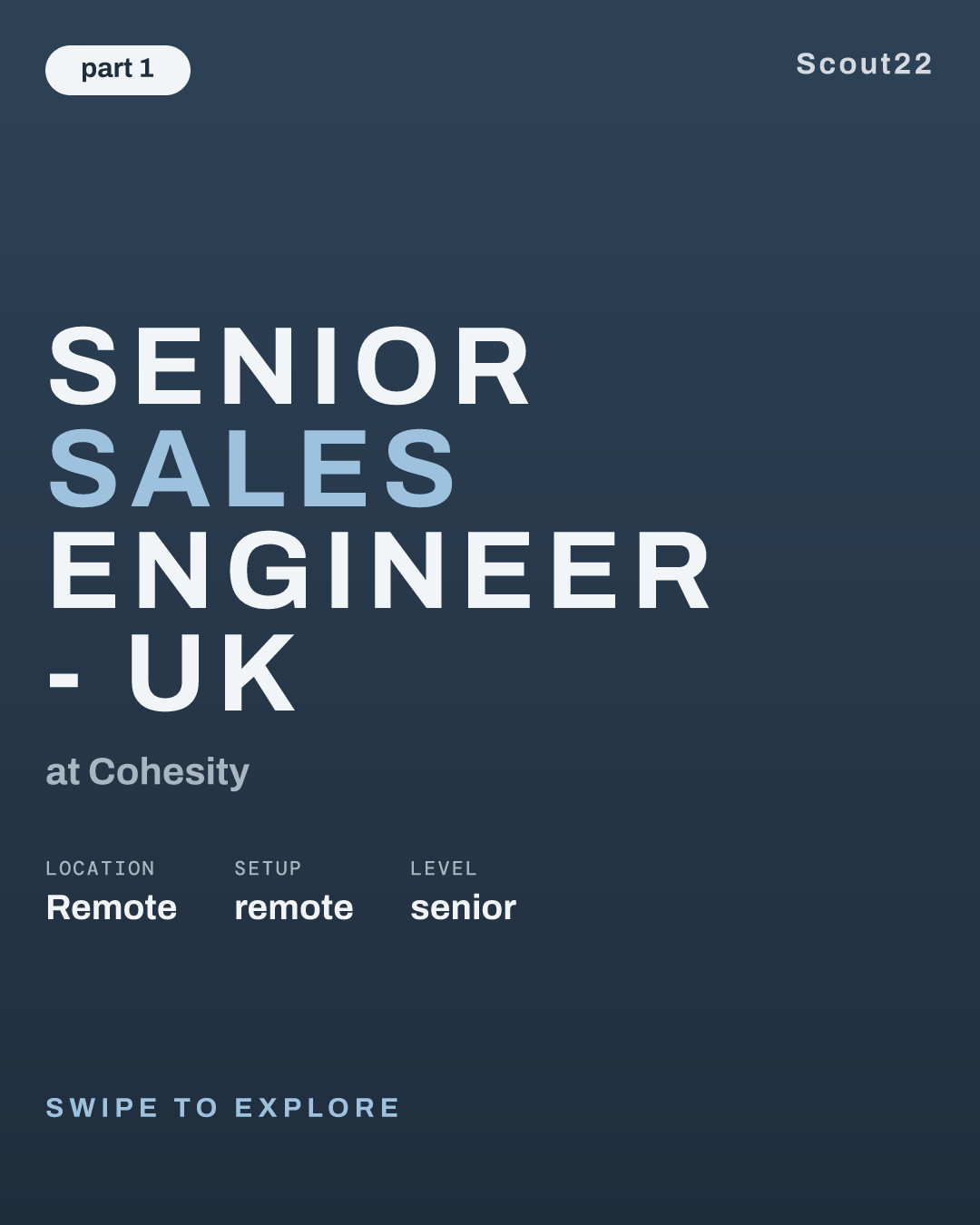 Senior Sales Engineer - UK at Cohesity