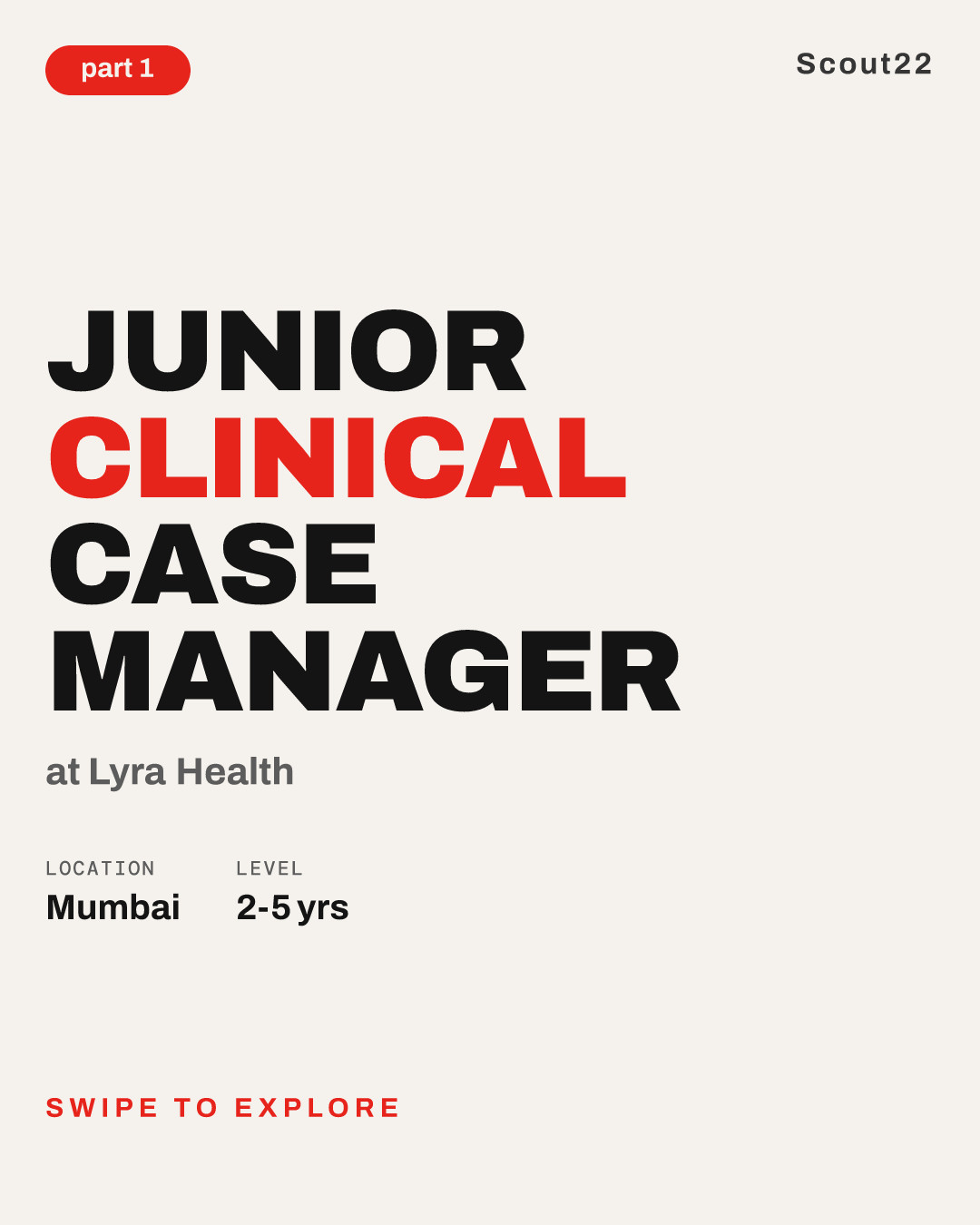 Junior Clinical Case Manager at Lyra Health