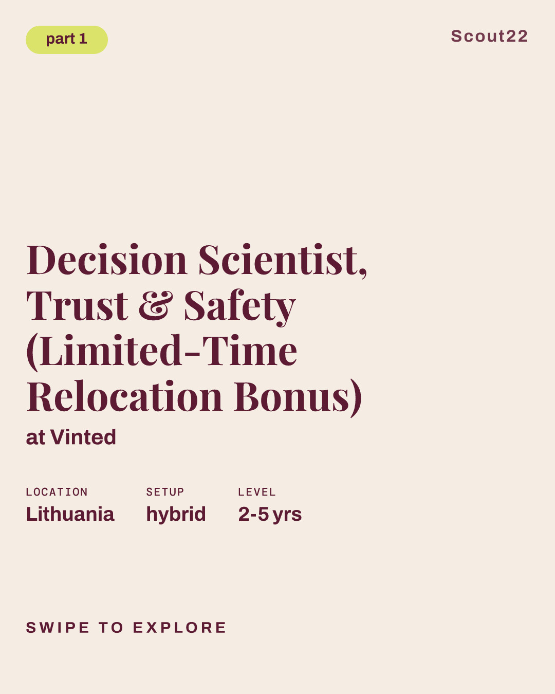 Decision Scientist, Trust & Safety (Limited-Time Relocation Bonus) at Vinted