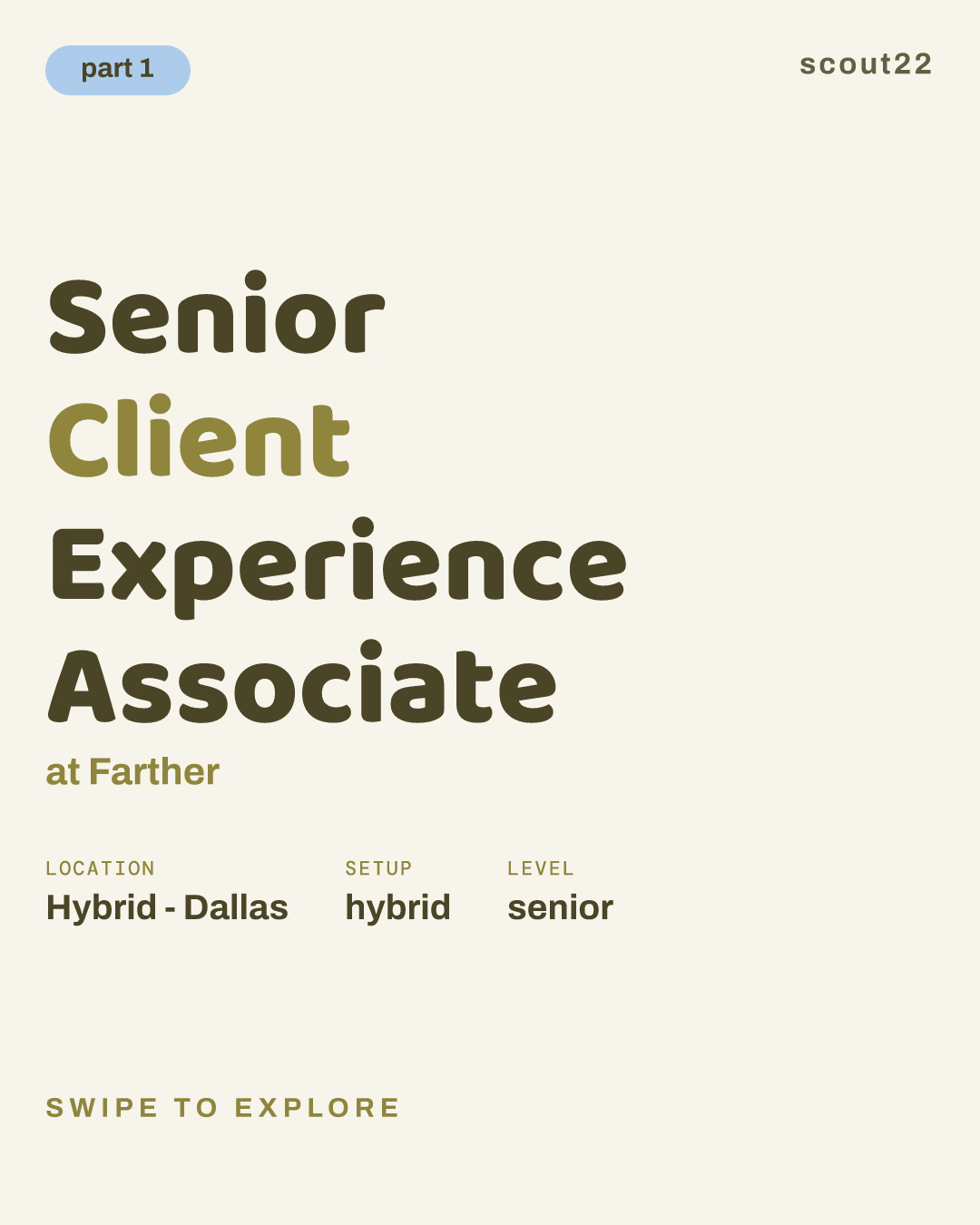 Senior Client Experience Associate at Farther