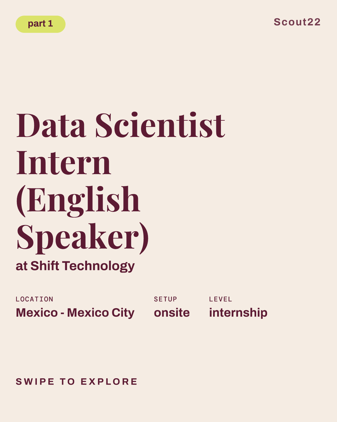 Data Scientist Intern (English Speaker) at Shift Technology