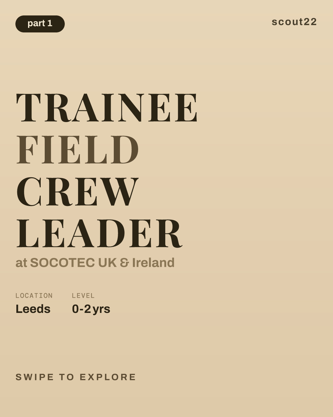 Trainee Field Crew Leader at SOCOTEC UK & Ireland