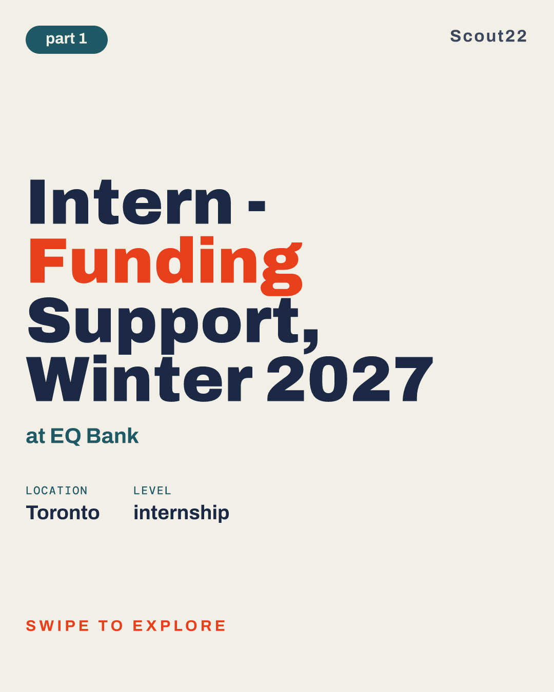 Intern - Funding Support, Winter 2027 at EQ Bank
