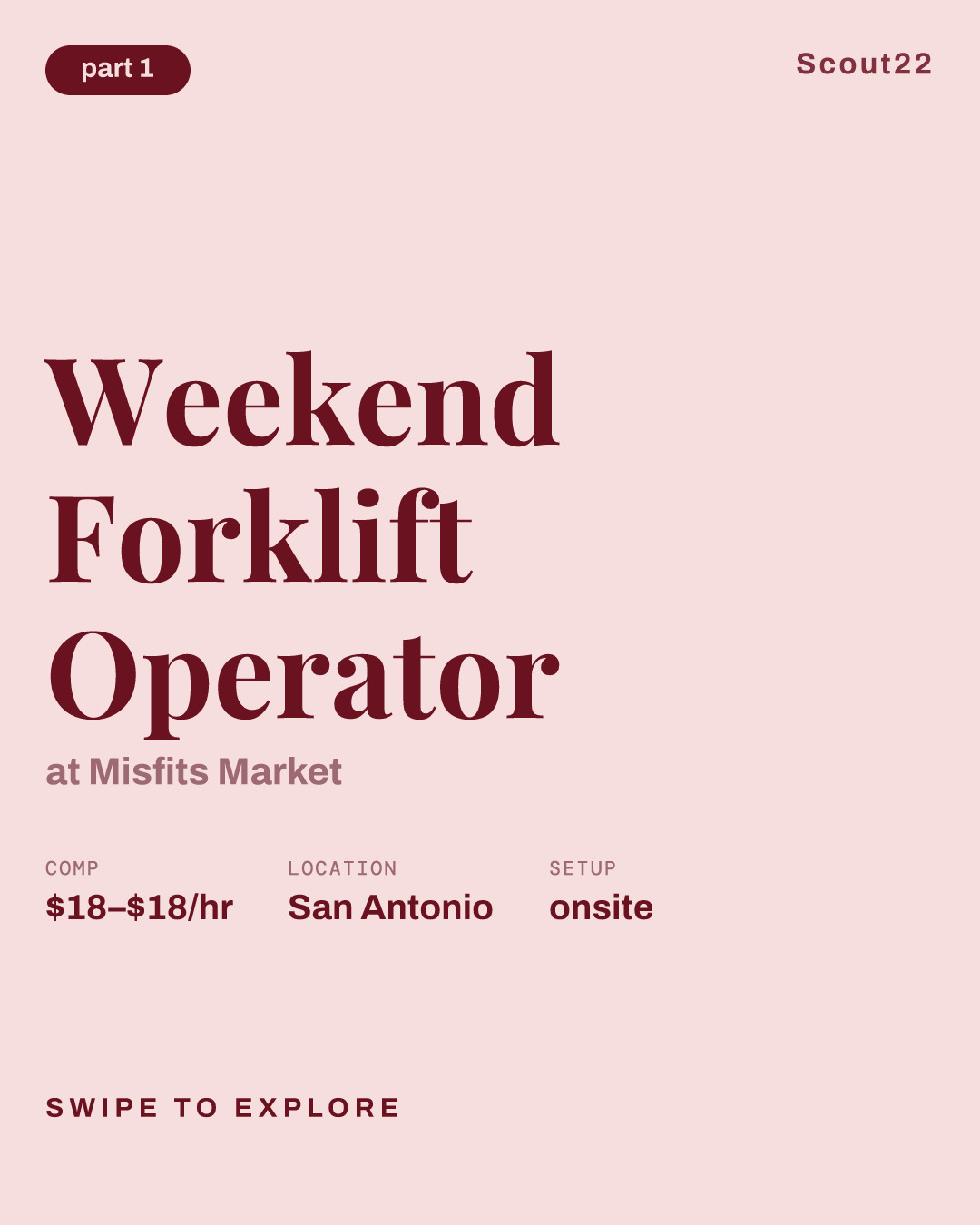 Weekend Forklift Operator at Misfits Market