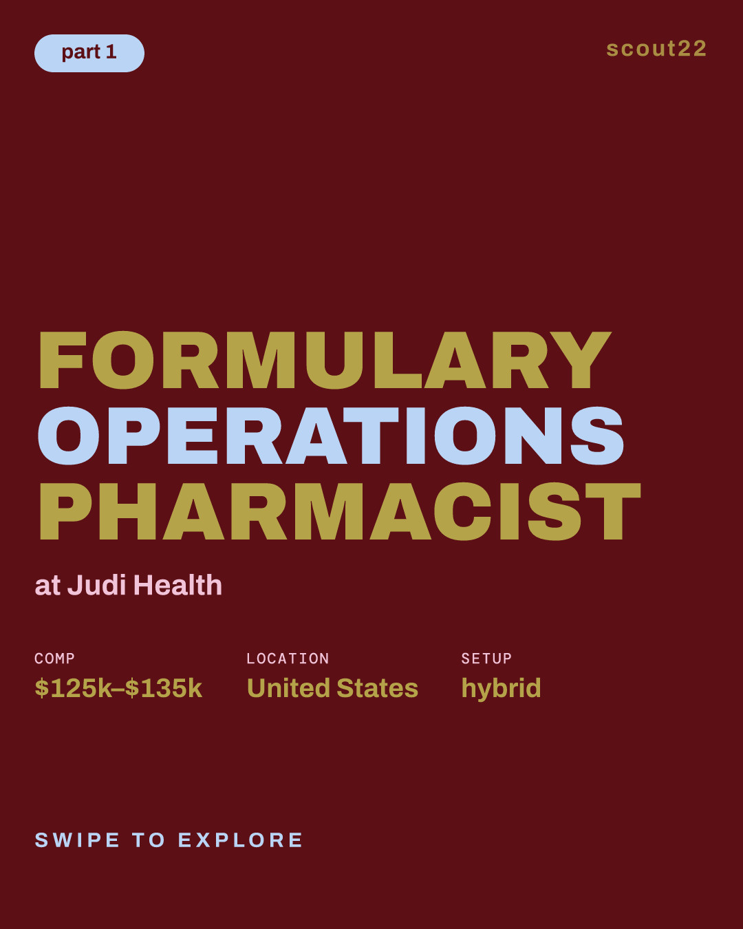 Formulary Operations Pharmacist at Judi Health