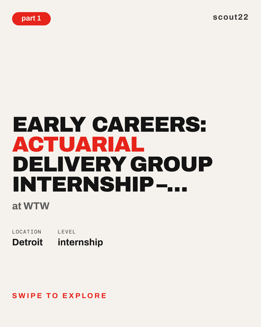 Early Careers: Actuarial Delivery Group Internship – Detroit, MI- 2027 at WTW