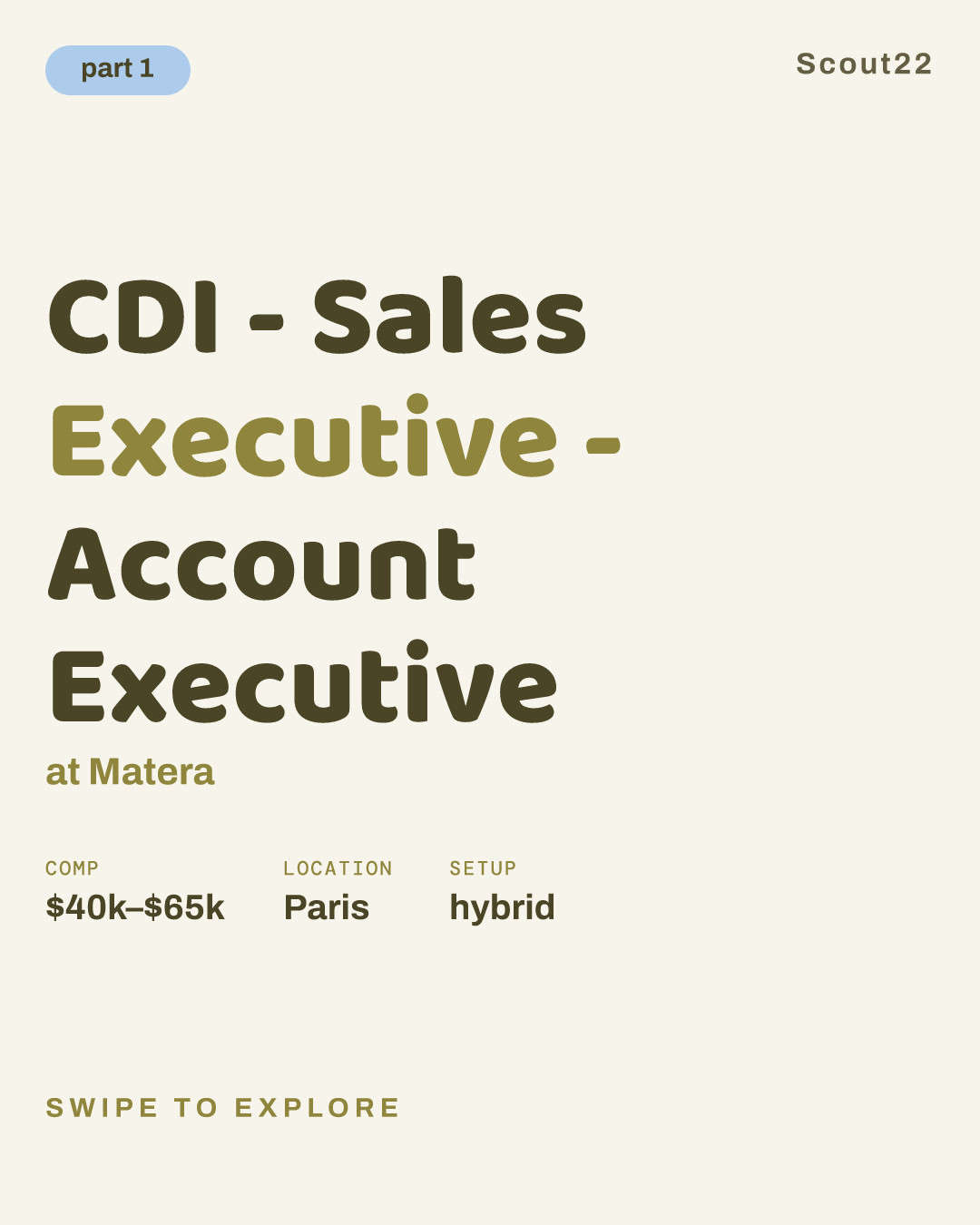 CDI - Sales Executive - Account Executive at Matera
