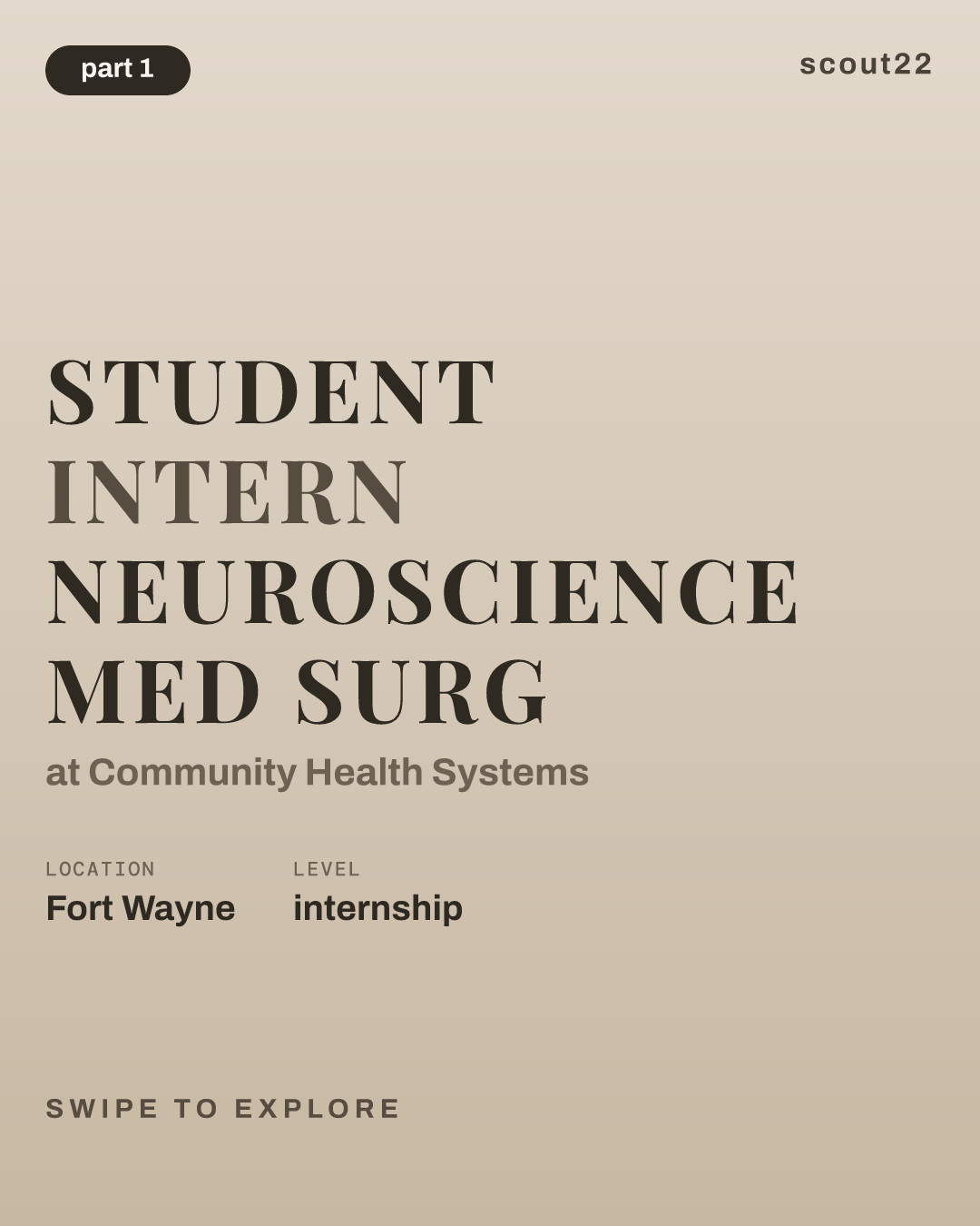 Student Intern Neuroscience Med Surg at Community Health Systems