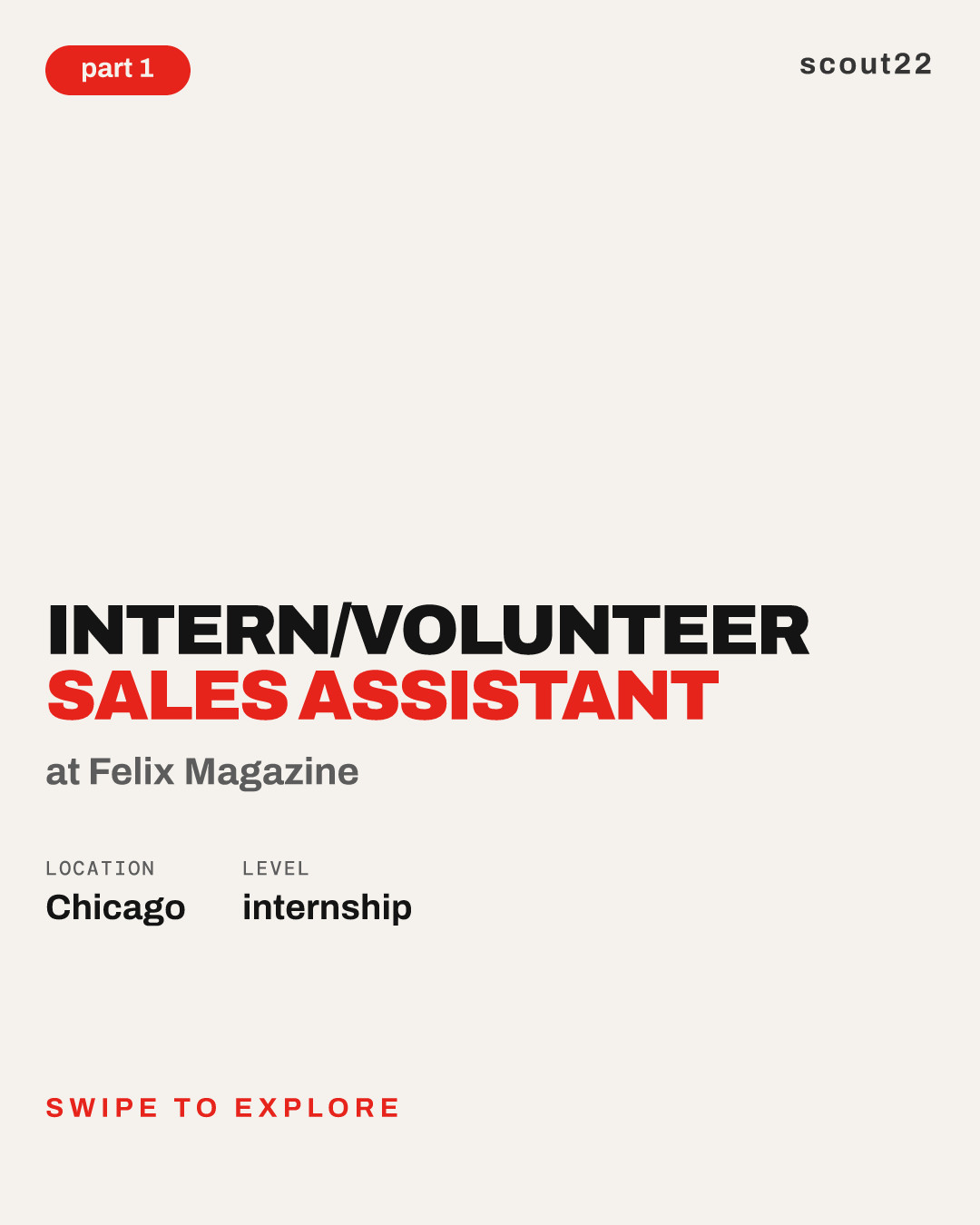 Intern/Volunteer Sales Assistant at Felix Magazine